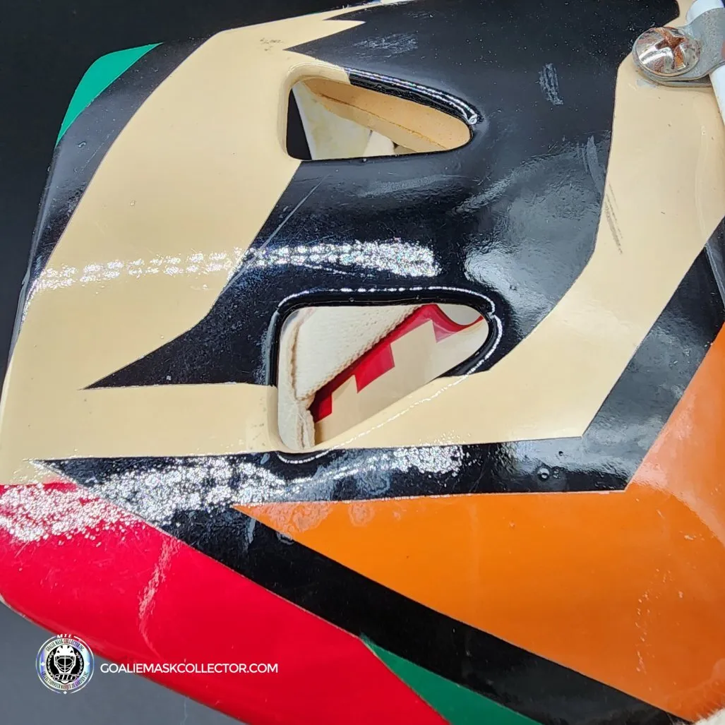 Nikolai Khabibulin Goalie Mask Game Worn 1998 Phoenix Coyotes Made and Painted by Greg Harrison-SOLD