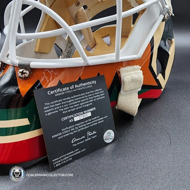 Nikolai Khabibulin Goalie Mask Game Worn 1998 Phoenix Coyotes Made and Painted by Greg Harrison-SOLD