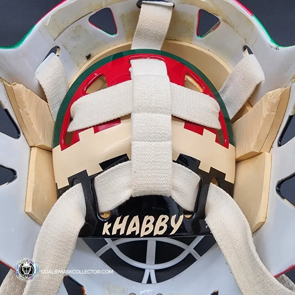 Nikolai Khabibulin Goalie Mask Game Worn 1998 Phoenix Coyotes Made and Painted by Greg Harrison-SOLD
