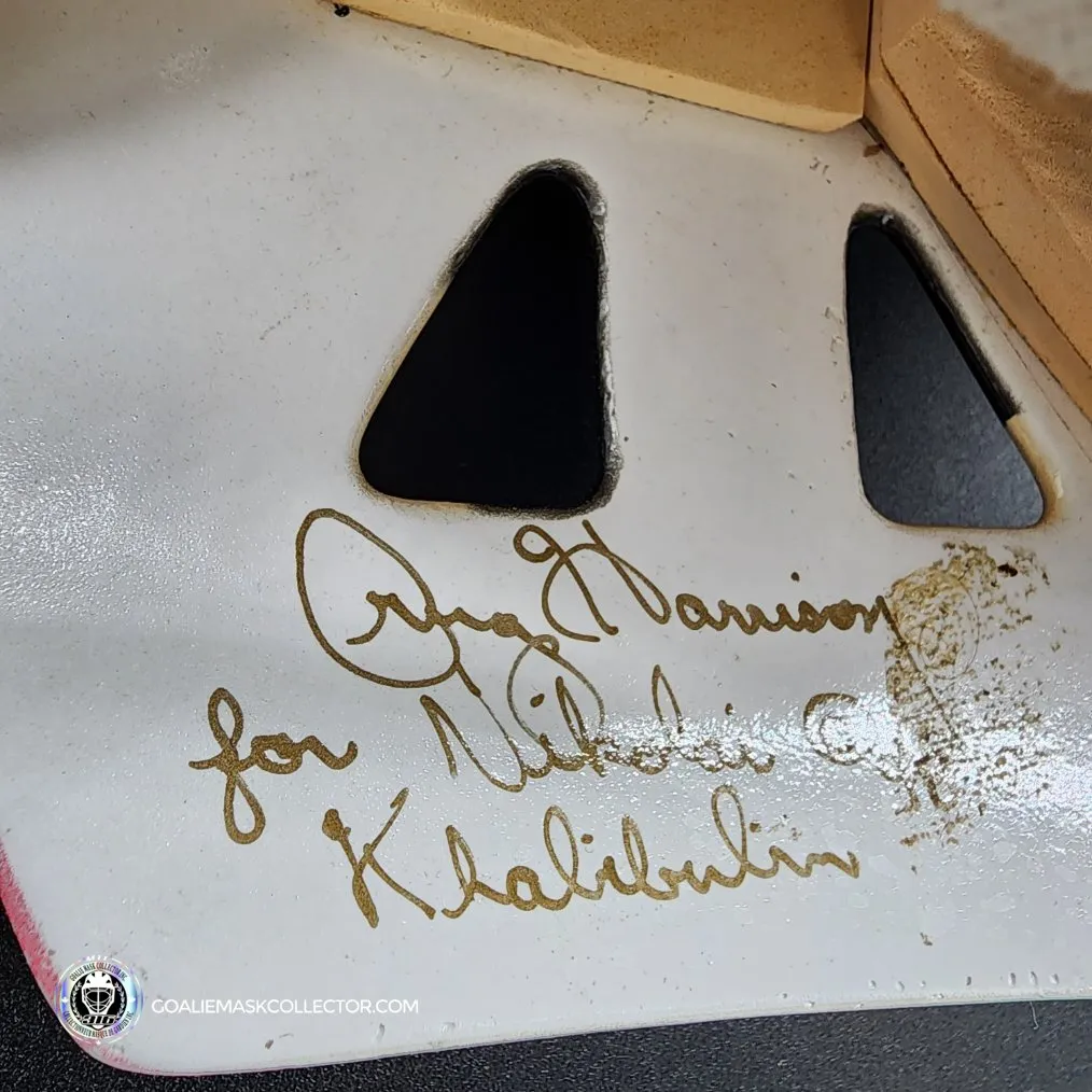 Nikolai Khabibulin Goalie Mask Game Worn 1998 Phoenix Coyotes Made and Painted by Greg Harrison-SOLD