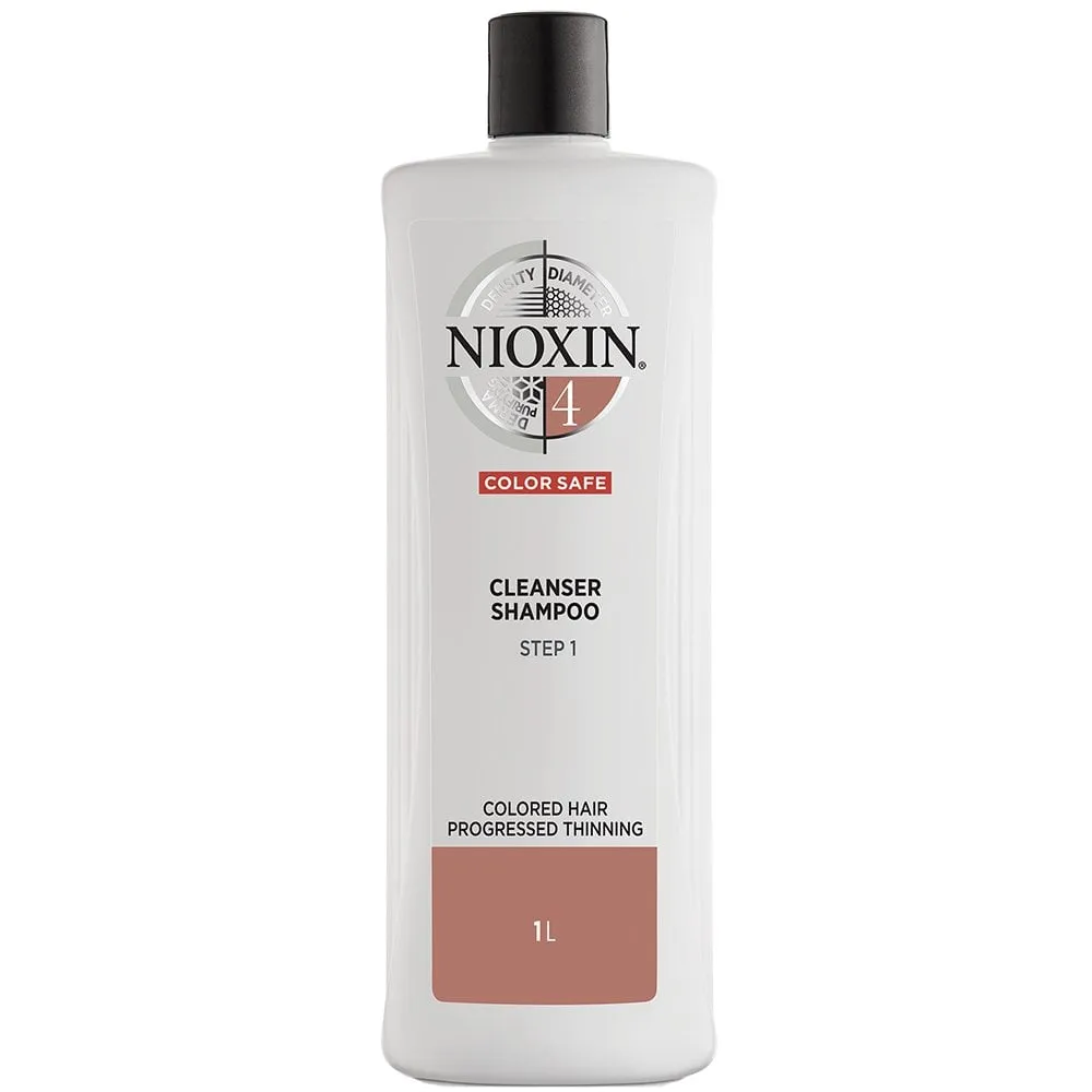 Nioxin System 4 Shampoo & Conditioner Twin for Coloured Treated Hair with Progressed Thinning 2 x 1000ml