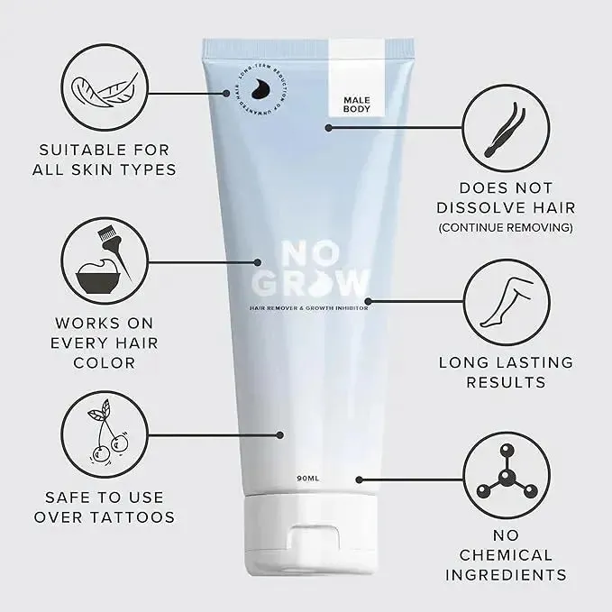 NO GROW Male Body Hair Remover & Growth Inhibitor 90ml