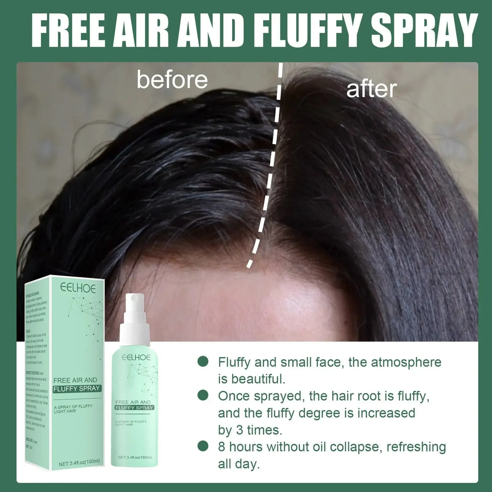 No-Wash Dry Hair Spray