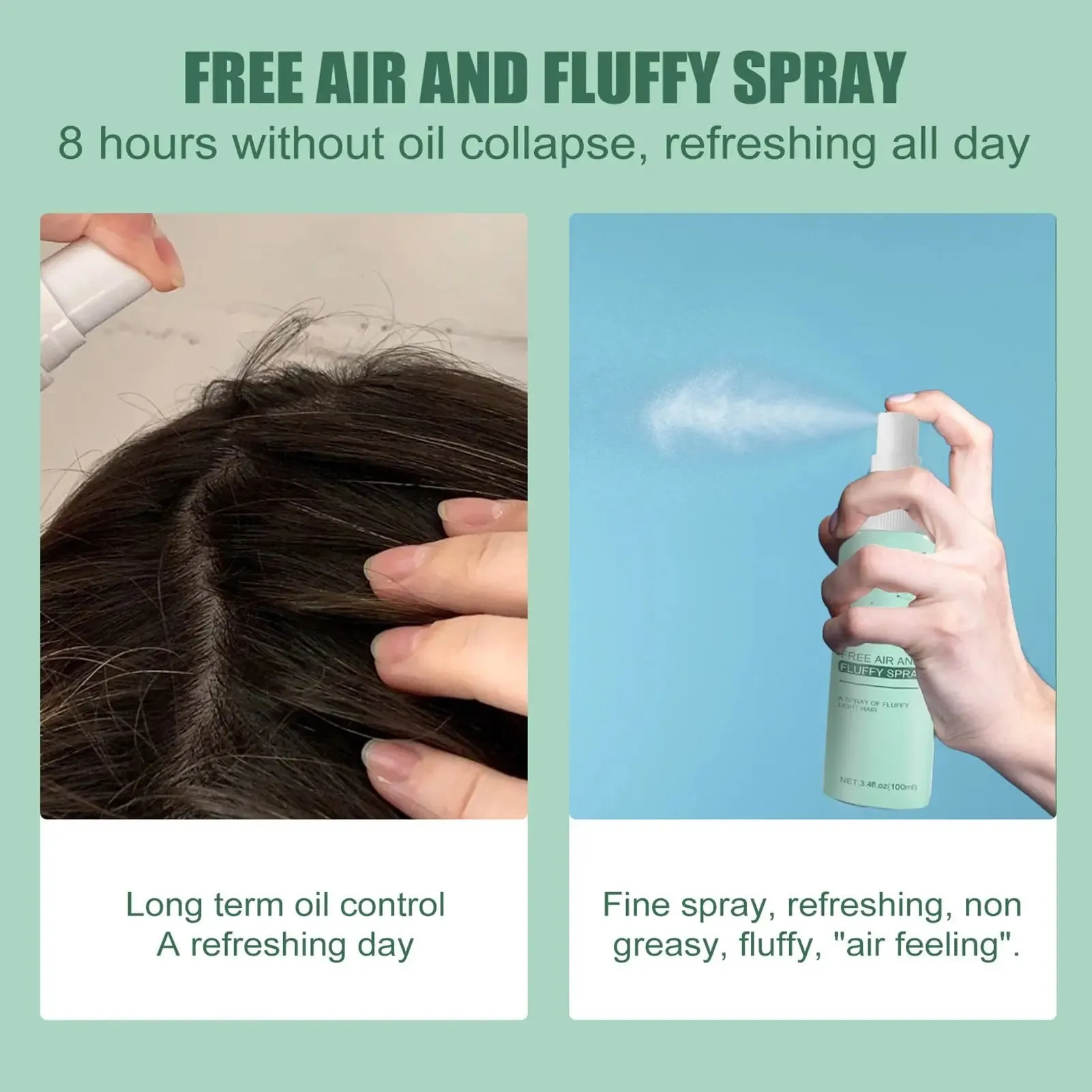 No-Wash Dry Hair Spray