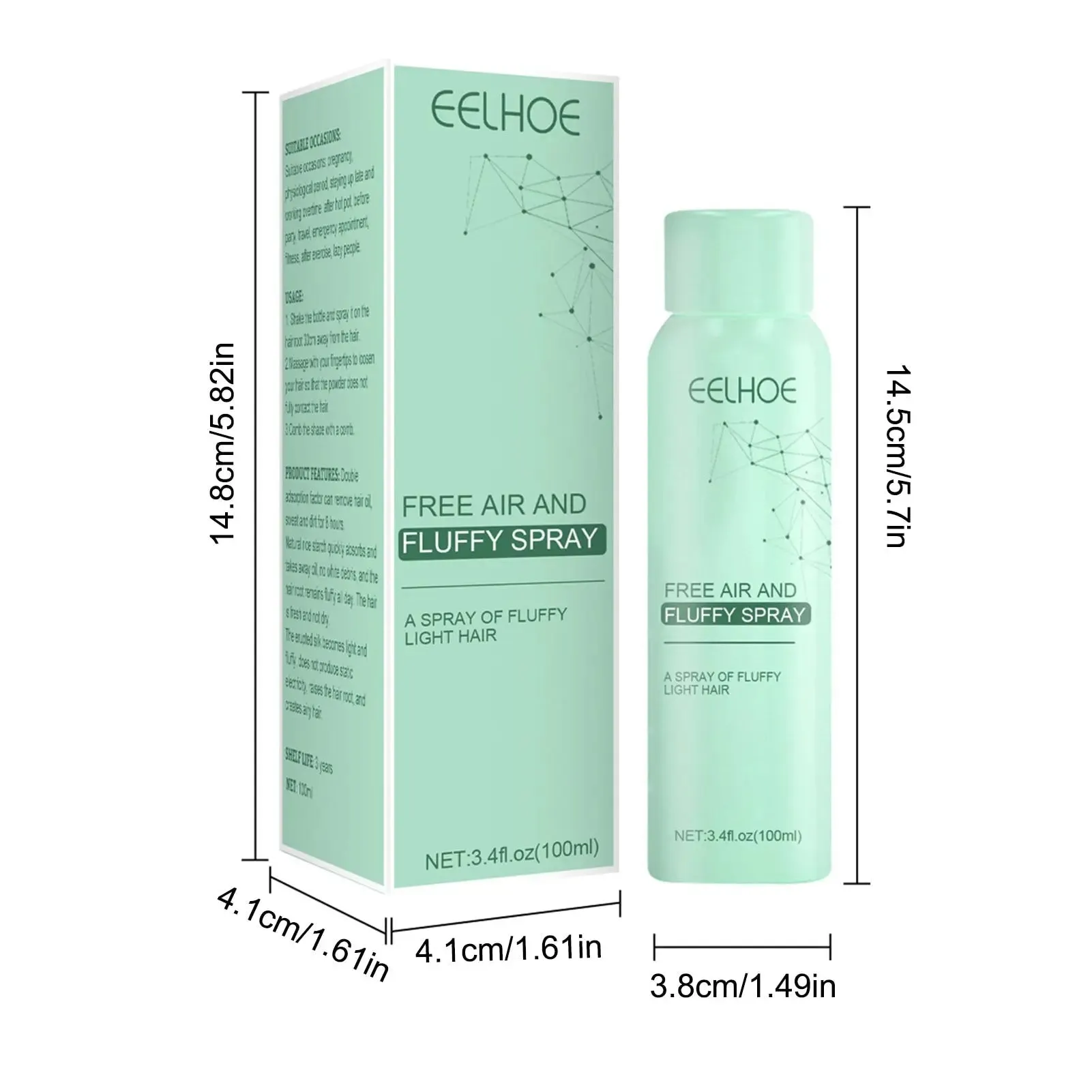 No-Wash Dry Hair Spray