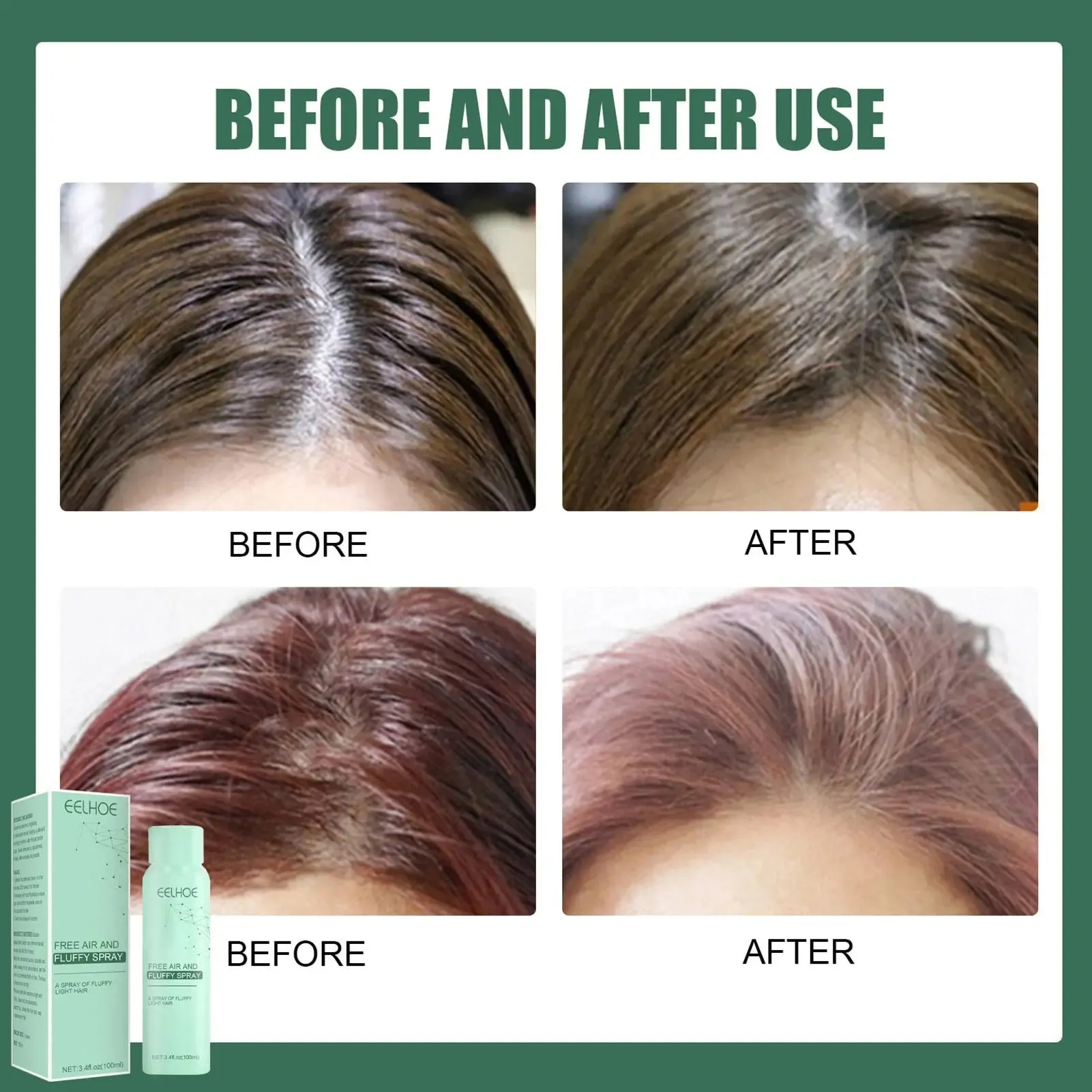 No-Wash Dry Hair Spray