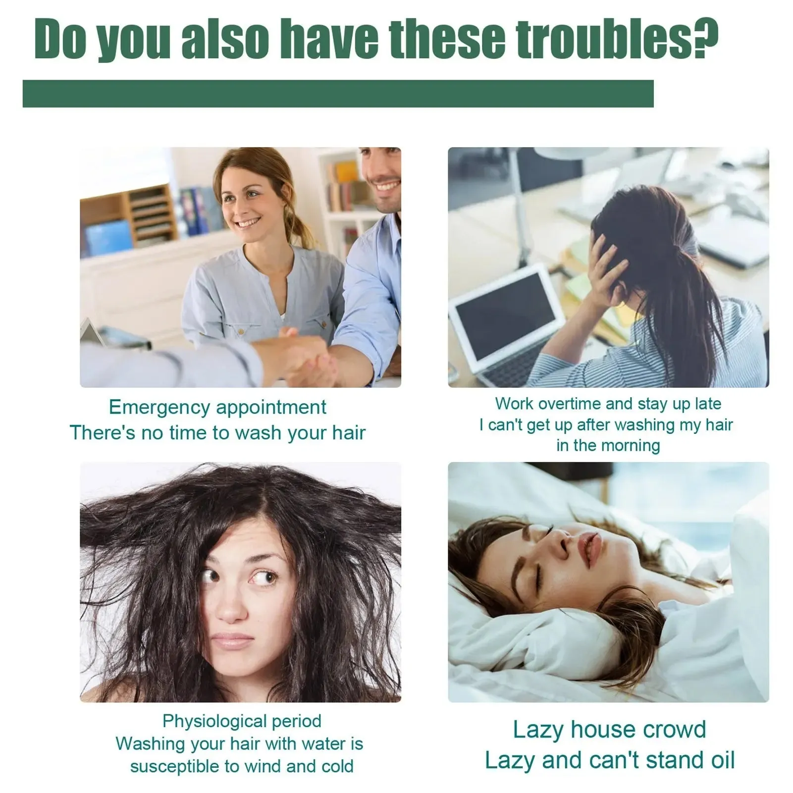 No-Wash Dry Hair Spray