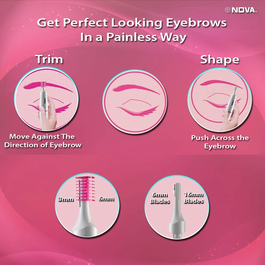 Nova NLS 530 Sensi-Trim Touch Runtime: 45 min Trimmer for Women