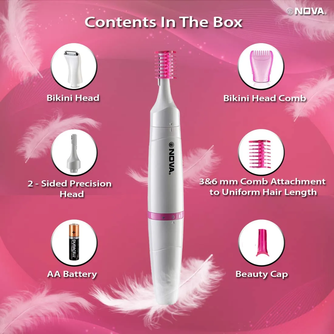 Nova NLS 530 Sensi-Trim Touch Runtime: 45 min Trimmer for Women