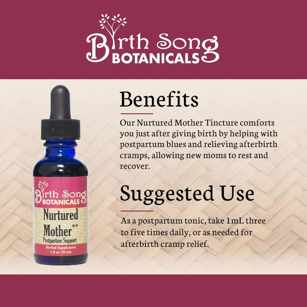 Nurtured Mother Postpartum Support Supplement for Comfort and Mood Support* with Cramp Bark, 1oz.
