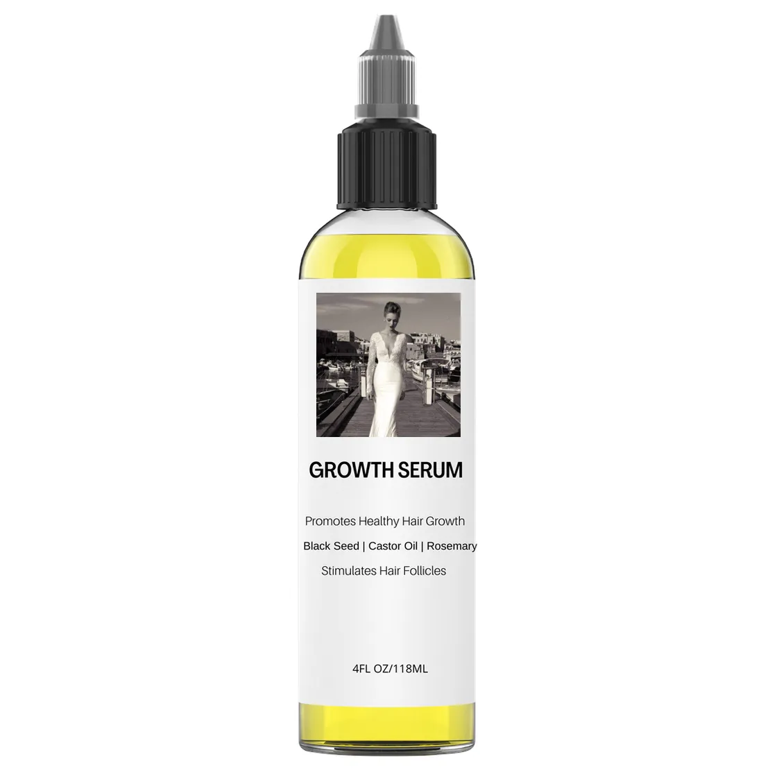Nutrafol Hair Serum Scalp Health Malassezia Dandruff Management   Black Seed - Castor Oil  - Rosemary  Hair Growth Oil 4oz