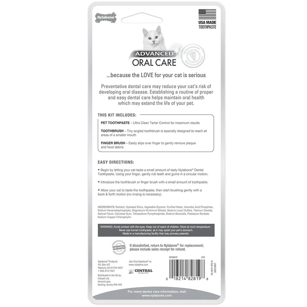 Nylabone Advanced Oral Care Original Flavor Cat Dental Kit, 3 count