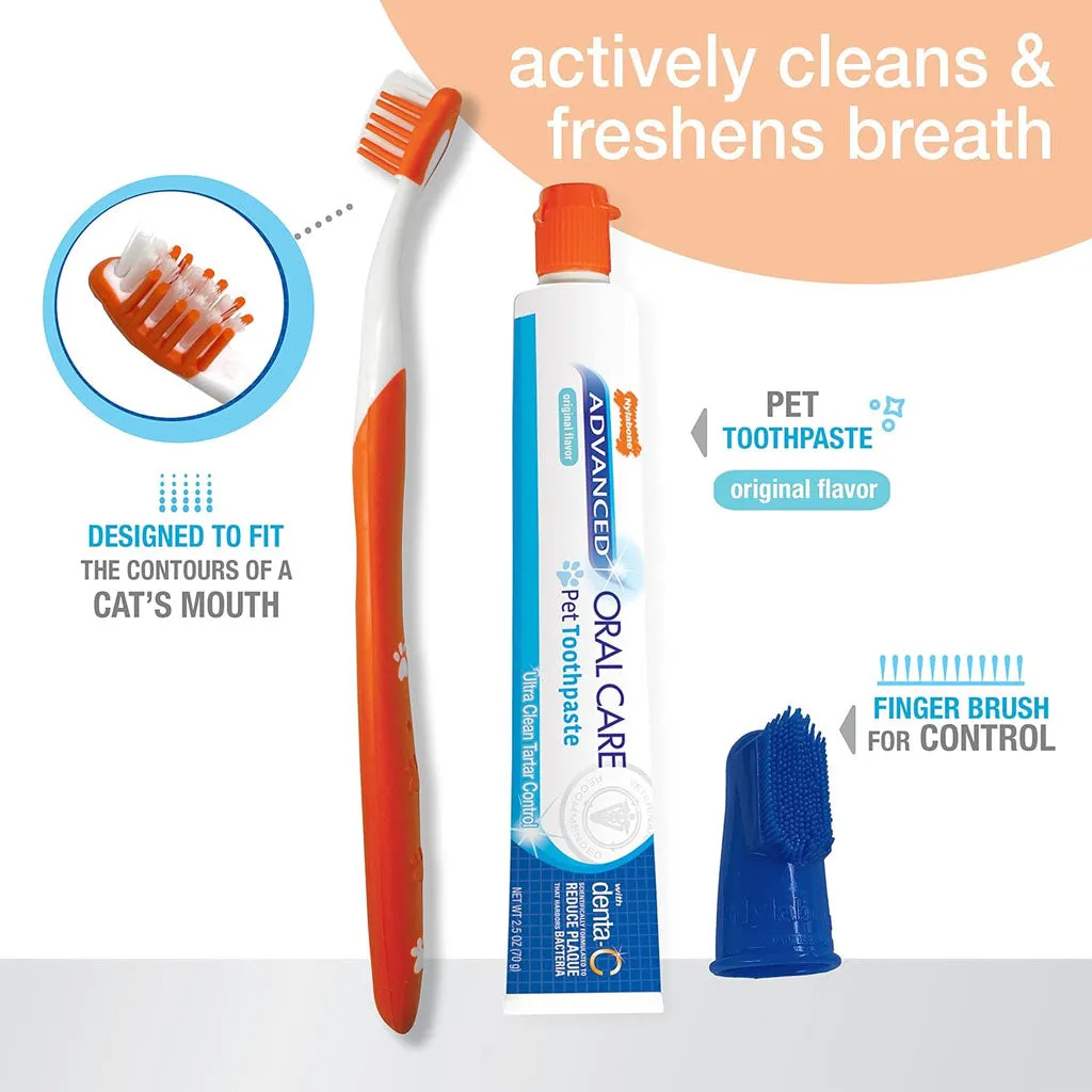 Nylabone Advanced Oral Care Original Flavor Cat Dental Kit, 3 count
