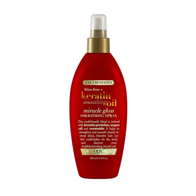 OGX Frizz-Free   Keratin Smoothing Oil Miracle Gloss Spray