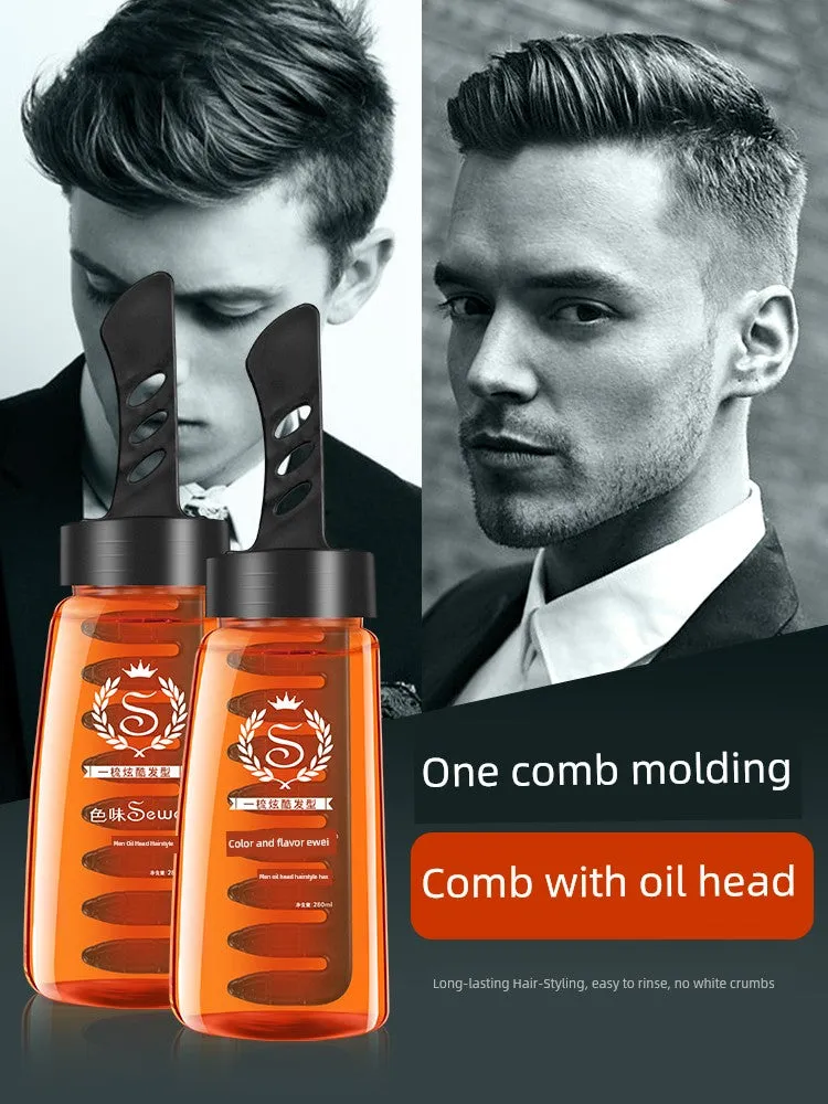 One Comb Cool Hair Gel - Moisturizing Styling Cream for Curls & Straight Hair, Hold & Shape with Ease, by Color and Taste