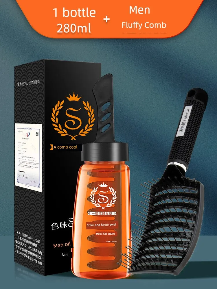 One Comb Cool Hair Gel - Moisturizing Styling Cream for Curls & Straight Hair, Hold & Shape with Ease, by Color and Taste