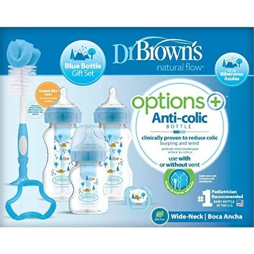 Options  Gift Set - Wide-Neck Bottle (Blue)