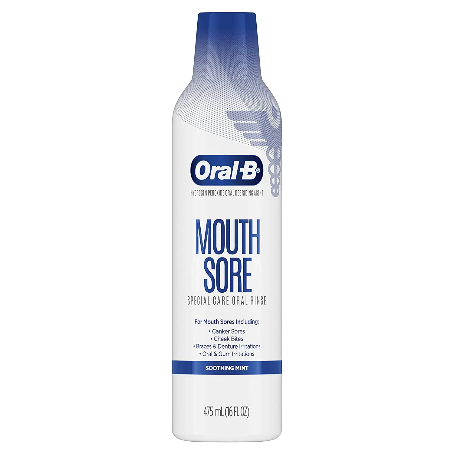 Oral-B Mouth Sore Special Care Oral Rinse Mouthwash, Soothing Mint, 16 Fl Oz*