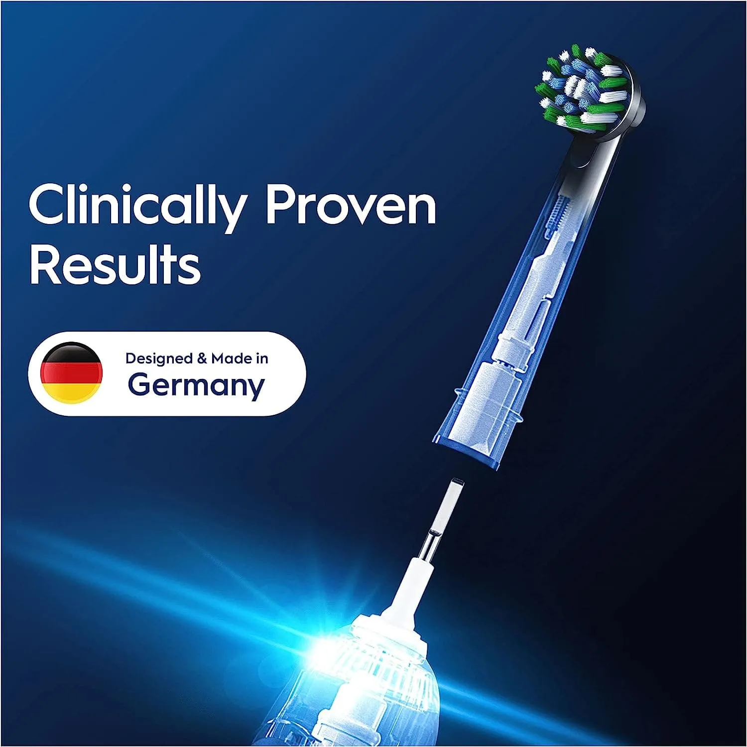 Oral-B Pro 3 Electric Toothbrush for Adults - 3 Modes, 1 Cross Action Head, Teeth Whitening, 2-Pin UK Plug, 3000 - Black | Gift for Women/Men