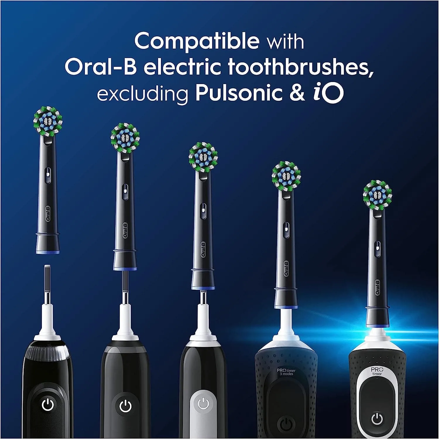 Oral-B Pro 3 Electric Toothbrush for Adults - 3 Modes, 1 Cross Action Head, Teeth Whitening, 2-Pin UK Plug, 3000 - Black | Gift for Women/Men