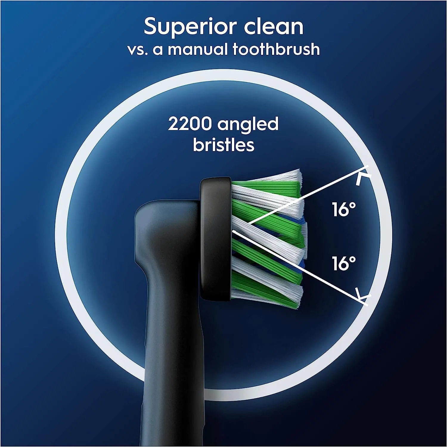 Oral-B Pro 3 Electric Toothbrush for Adults - 3 Modes, 1 Cross Action Head, Teeth Whitening, 2-Pin UK Plug, 3000 - Black | Gift for Women/Men