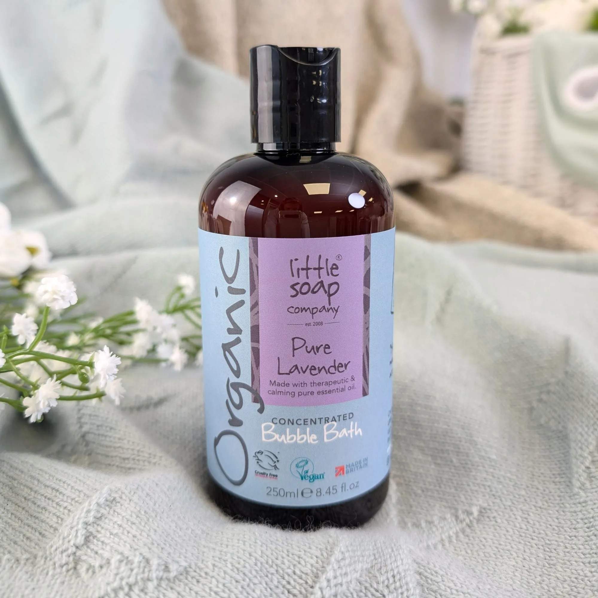 Organic Bubble Bath Lavender 250ml Little Soap Company