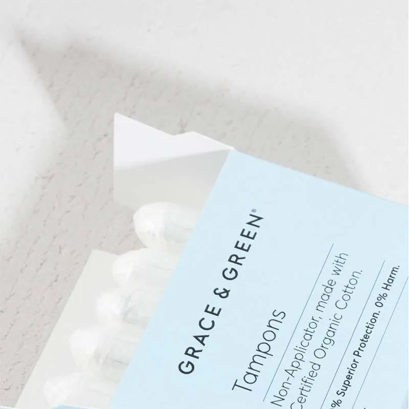 Organic Cotton Non-Applicator Tampons - 3 Absorbencies