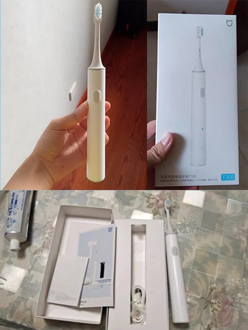 Original Xiaomi Mijia T300 Sonic Electric Toothbrush Mi Smart Electric Toothbrush 25 day High Frequency Vibration Magnetic Motor
