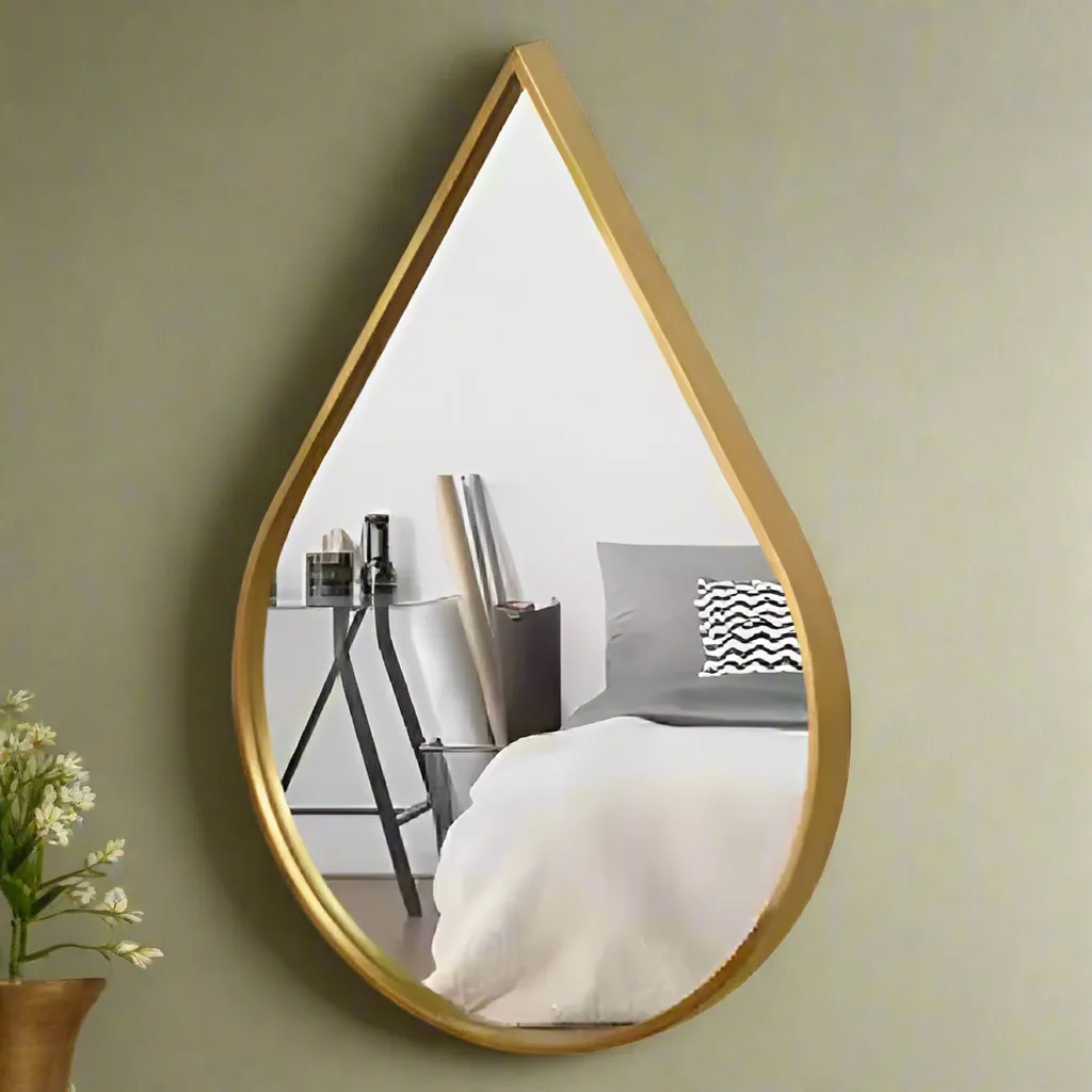 Ornamental Teardrop Mirror