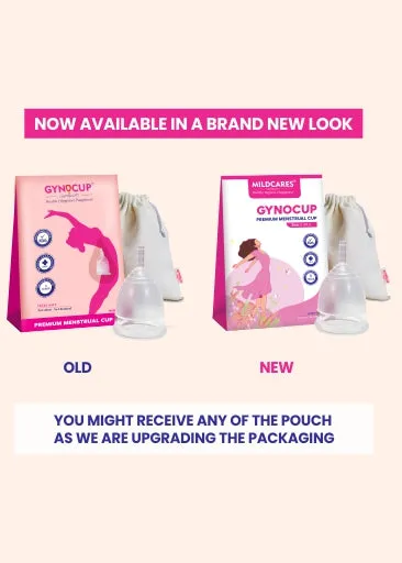 Pack Of 2 Gynocup Menstrual Cup (Free Cramp Relief Roll On)