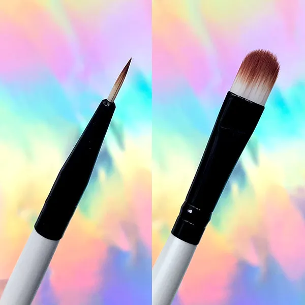 Paint Brushes for Clay Coloring | Cheek Brush and Fine Brush for Clay Doll DIY | Nylon Hair Brushes for Craft
