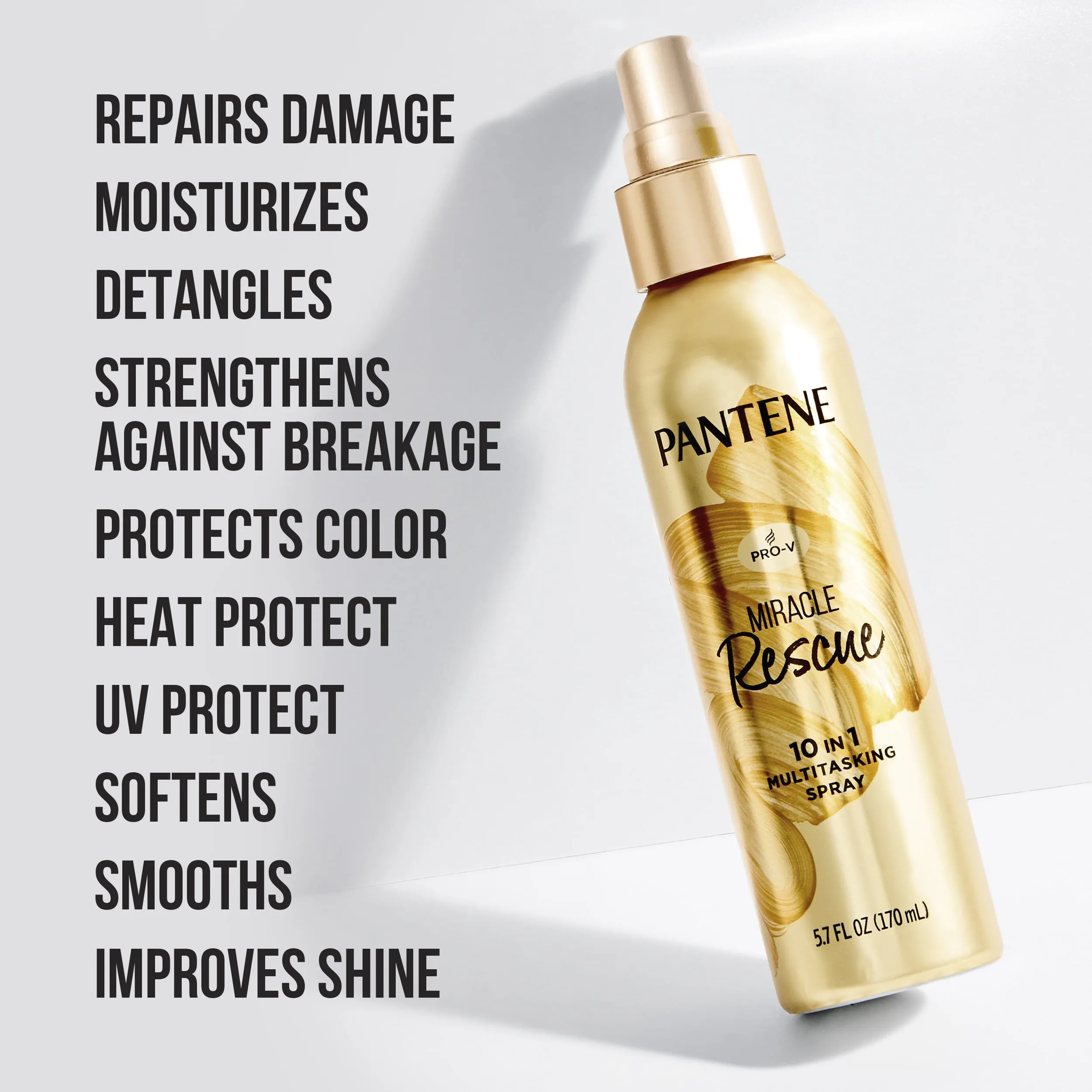 Pantene Miracle Rescue 10-in-1 Multitasking Leave-in Conditioner Spray, 5.7 oz