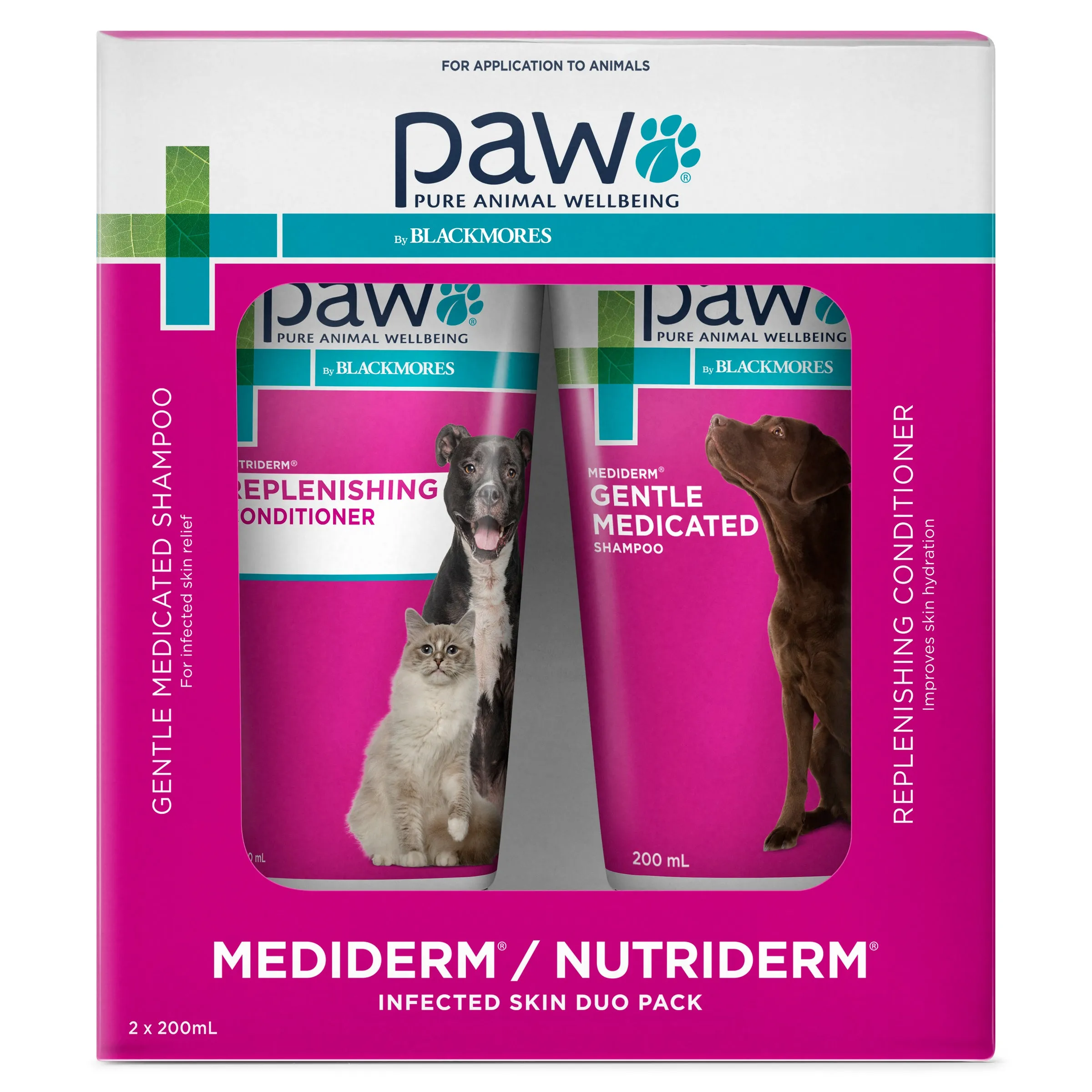 PAW - Medi-NutriDerm Infected Skin Duo Pack for Dogs and Cats (2x200ml)
