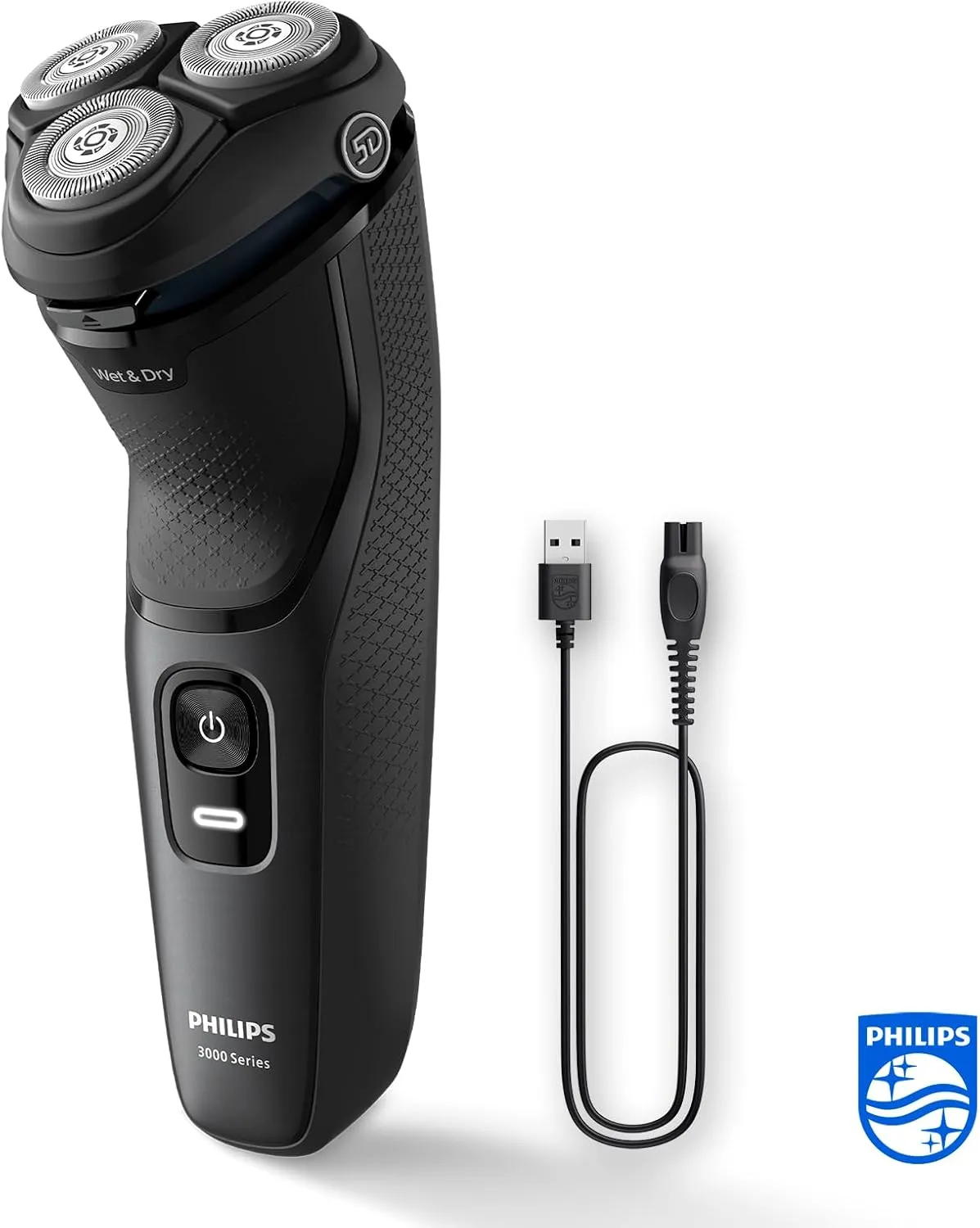 Philips 3000 Series Wet & Dry Electric Shaver for Men, SkinProtect Technology, Pop-Up Trimmer, Cordless (Model S3145/00)