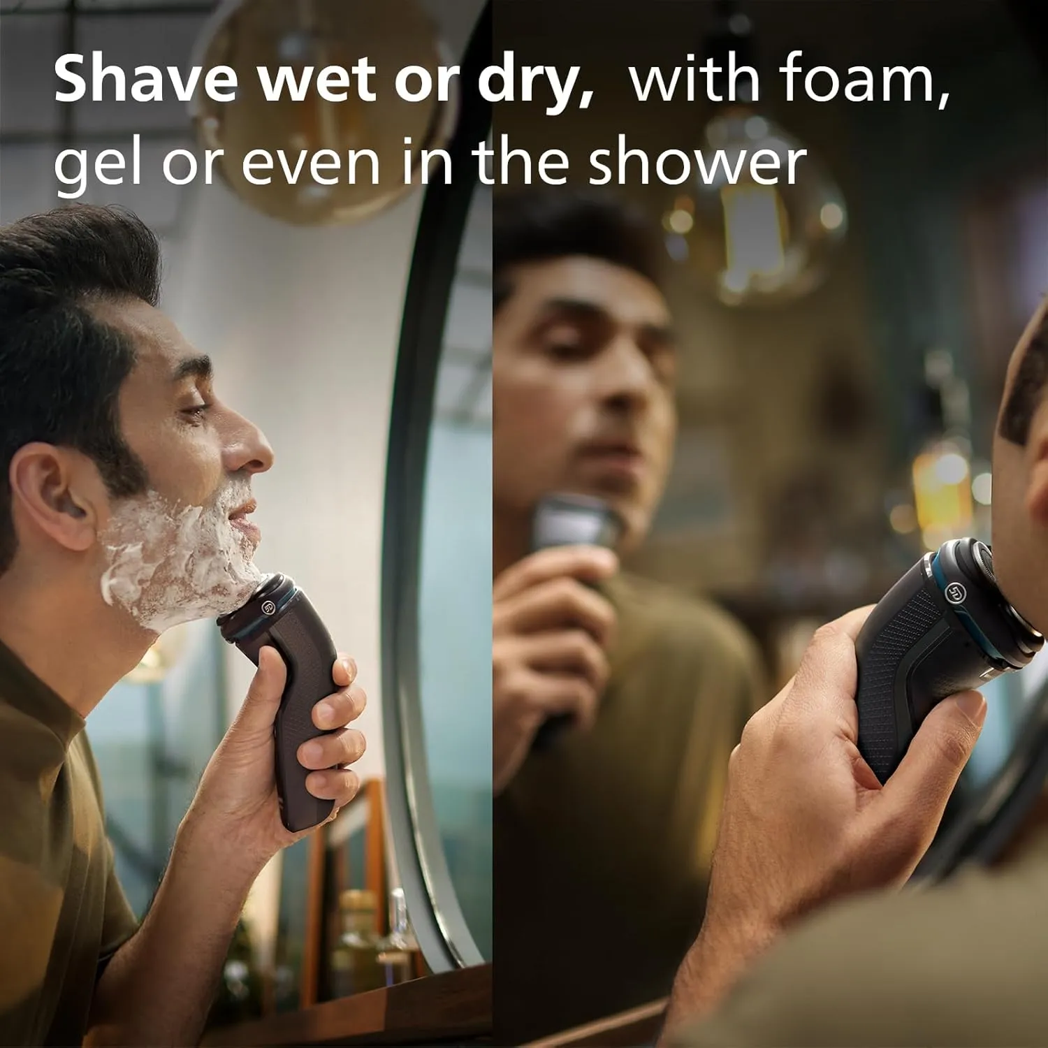 Philips 3000 Series Wet & Dry Electric Shaver for Men, SkinProtect Technology, Pop-Up Trimmer, Cordless (Model S3145/00)