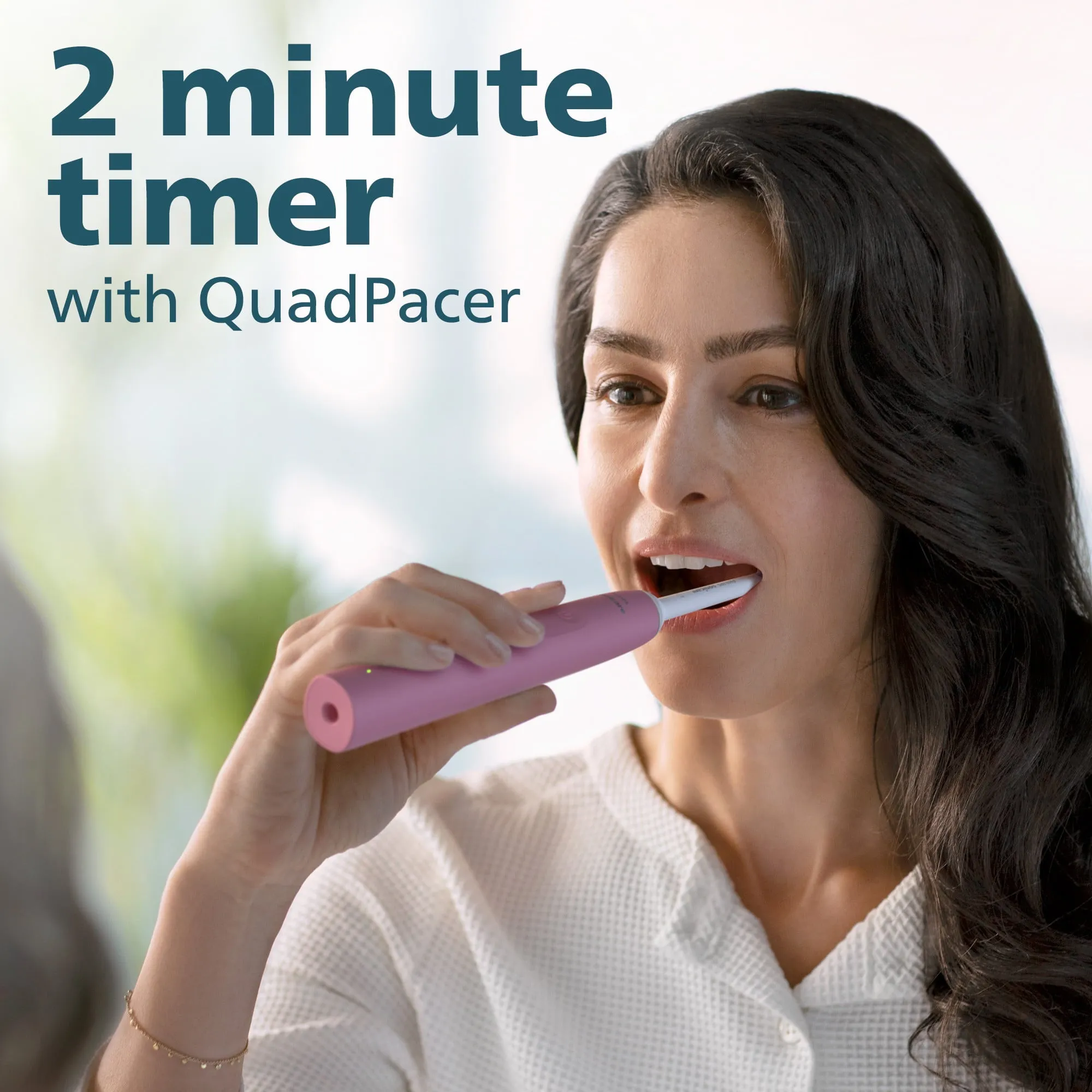 Philips Sonicare 3100 Power Toothbrush, Rechargeable Electric Toothbrush with Pressure Sensor, Deep Pink HX3681/06