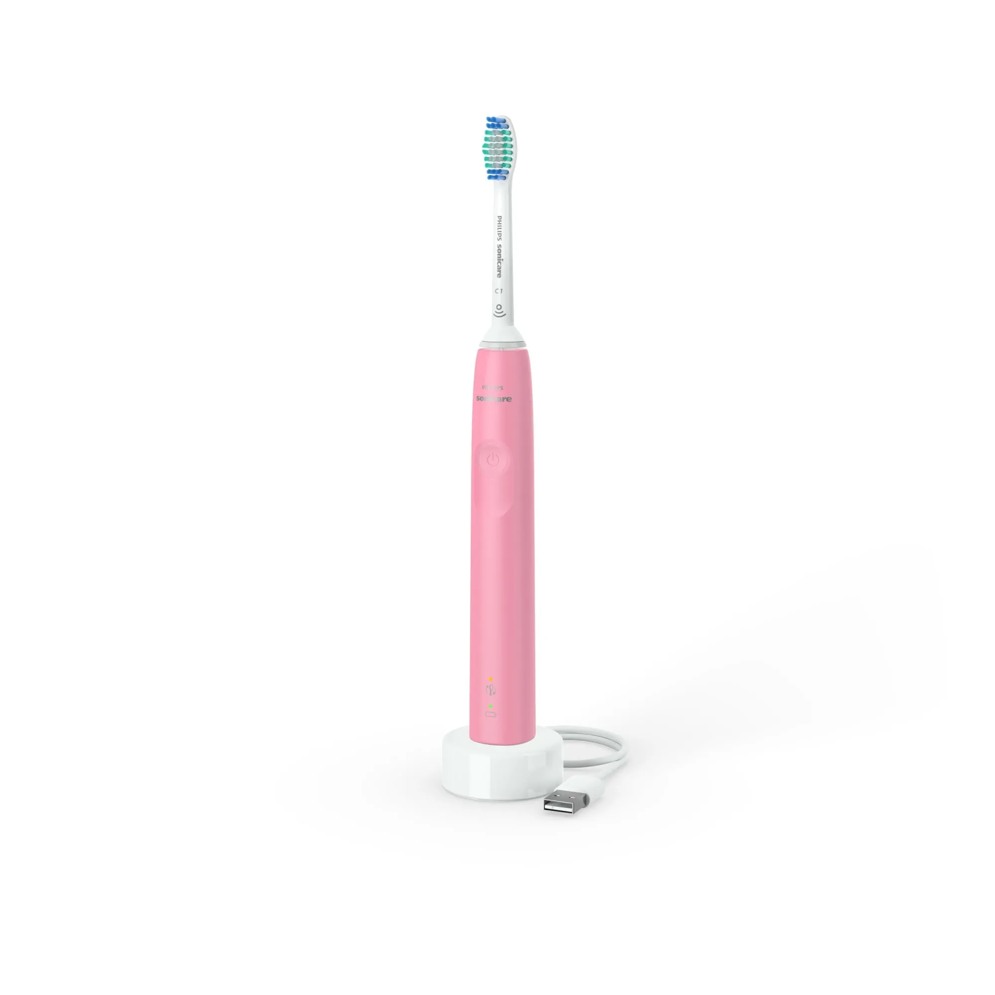 Philips Sonicare 3100 Power Toothbrush, Rechargeable Electric Toothbrush with Pressure Sensor, Deep Pink HX3681/06