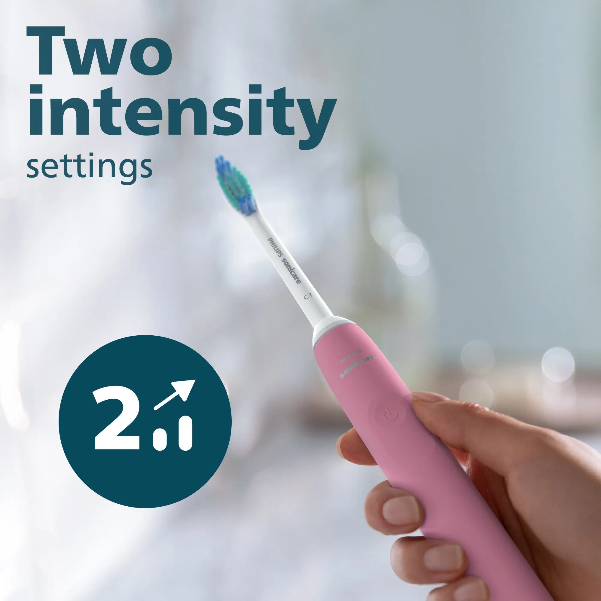 Philips Sonicare 3100 Power Toothbrush, Rechargeable Electric Toothbrush with Pressure Sensor, Deep Pink HX3681/06