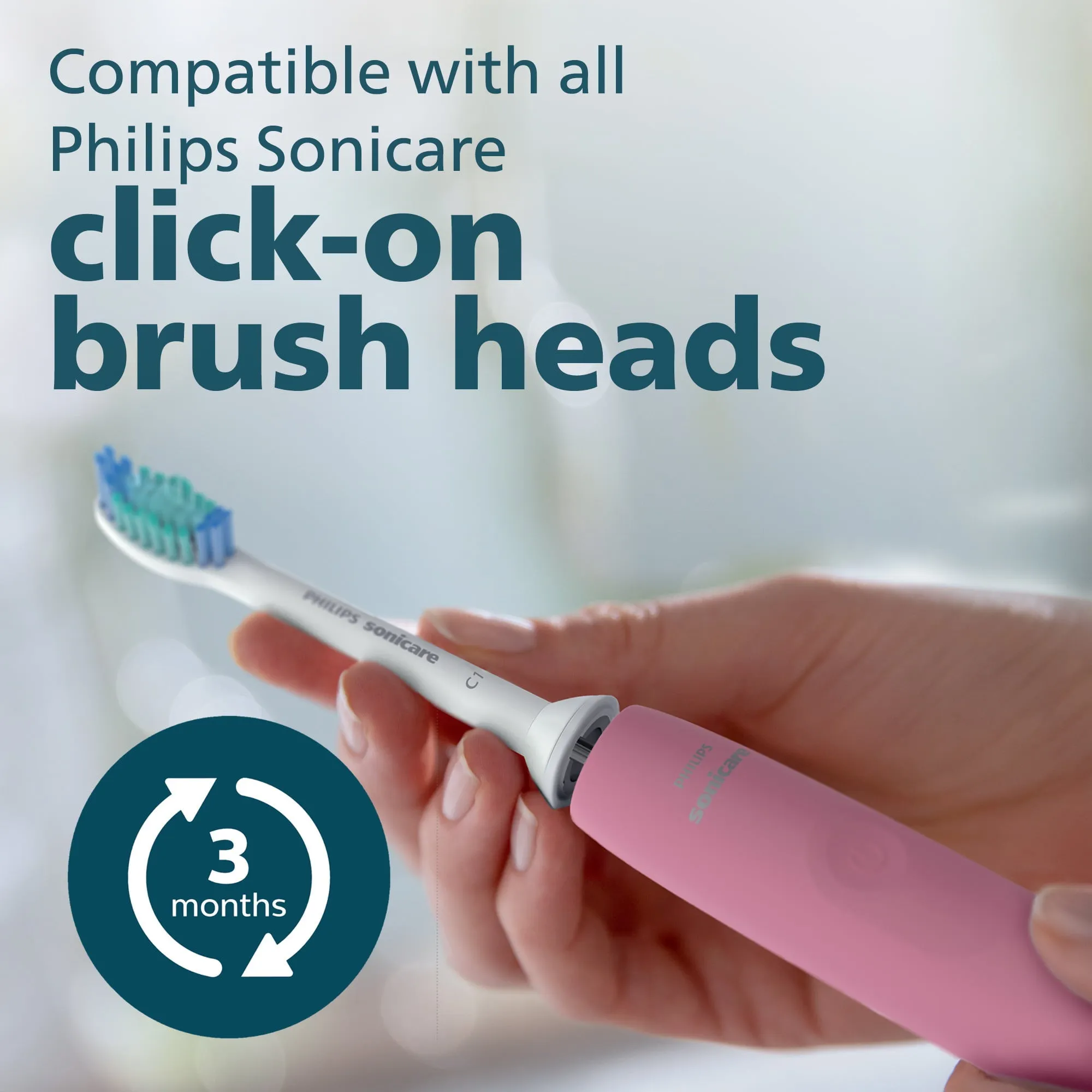 Philips Sonicare 3100 Power Toothbrush, Rechargeable Electric Toothbrush with Pressure Sensor, Deep Pink HX3681/06