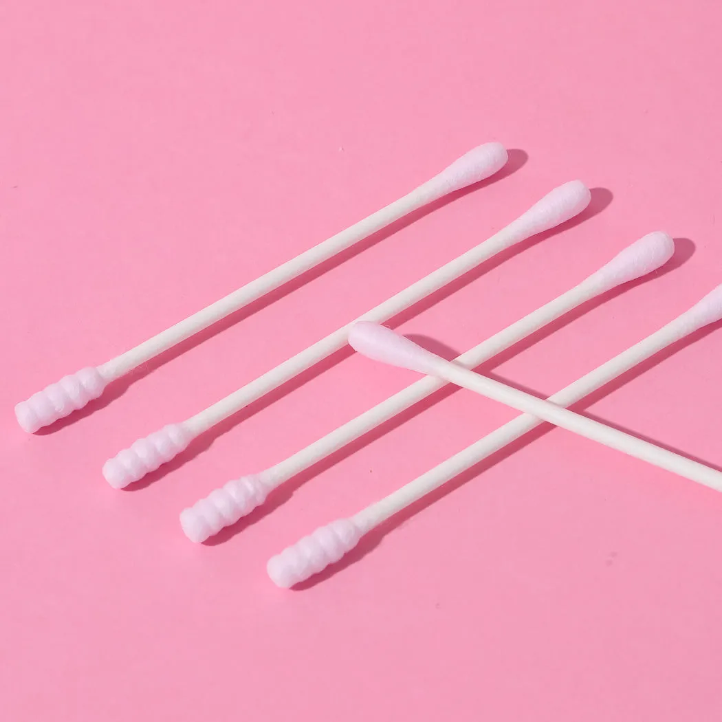 Pink Cotton Swab with Paper Stem (200 Pcs)