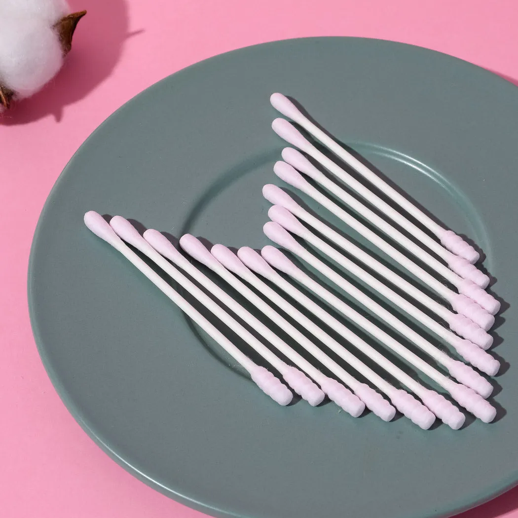 Pink Cotton Swab with Paper Stem (200 Pcs)