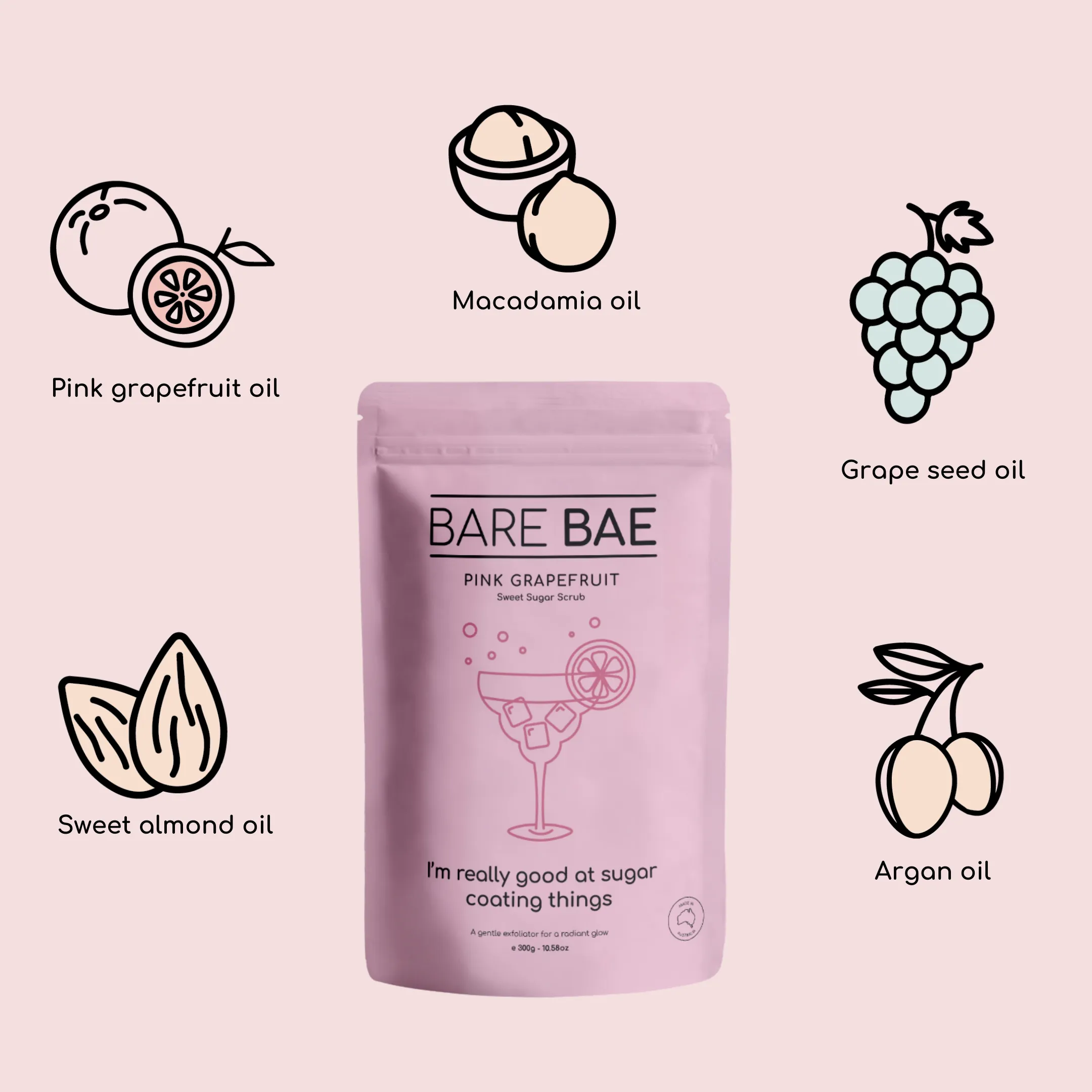 Pink Grapefruit Sugar Scrub