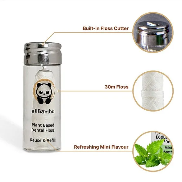 Plastic-free Eco Dental Floss by allBambu
