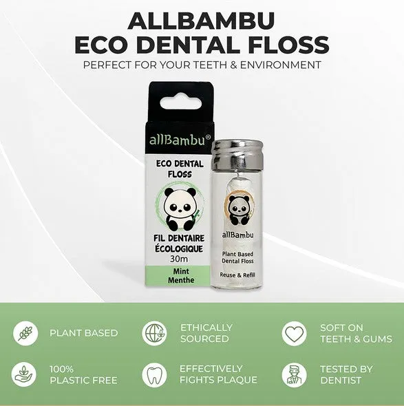 Plastic-free Eco Dental Floss by allBambu