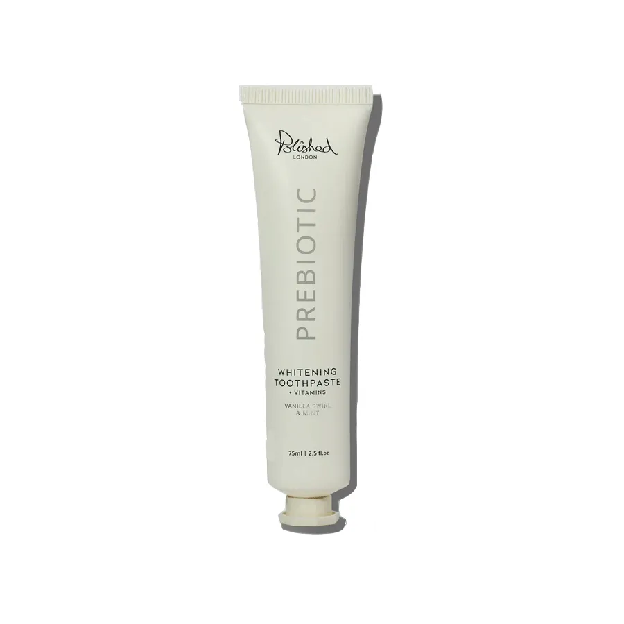 Polished London Prebiotic Whitening Toothpaste Vanilla Swirl & Mint 75ml