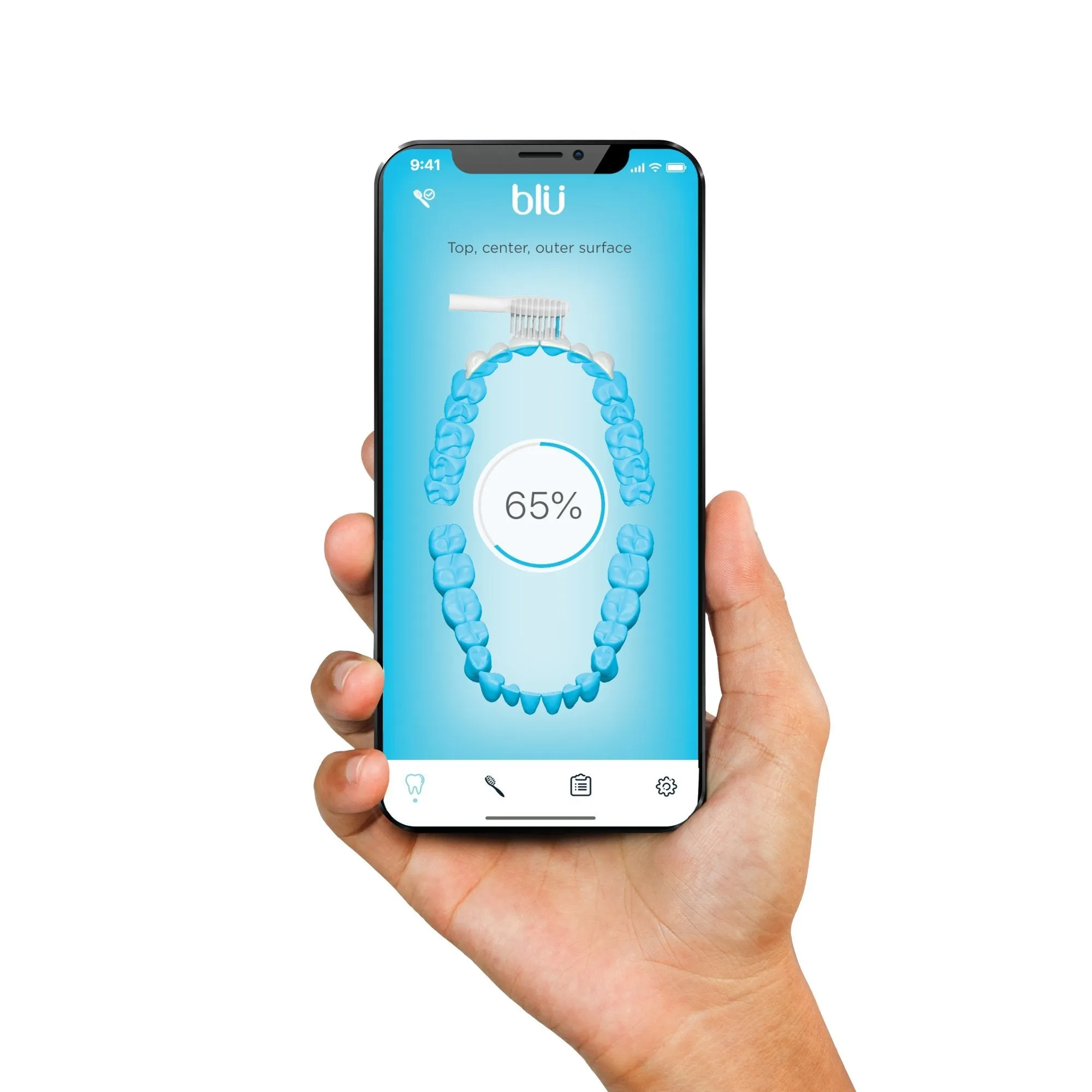 Practice Sample of BLU Smart Toothbrush and APP (White Rose)