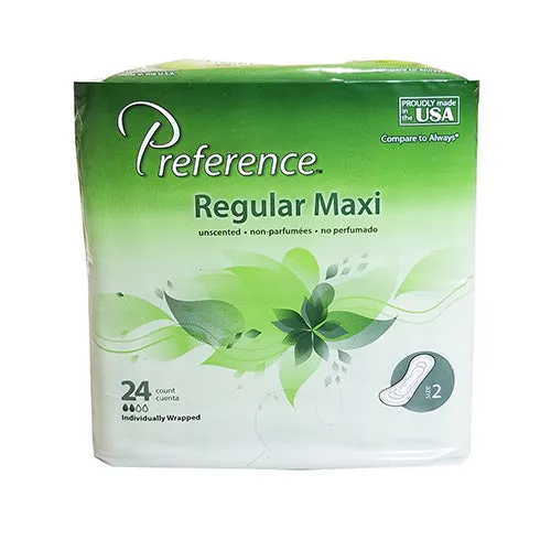 Preference™ Regular Maxi Pad, Individually Wrapped