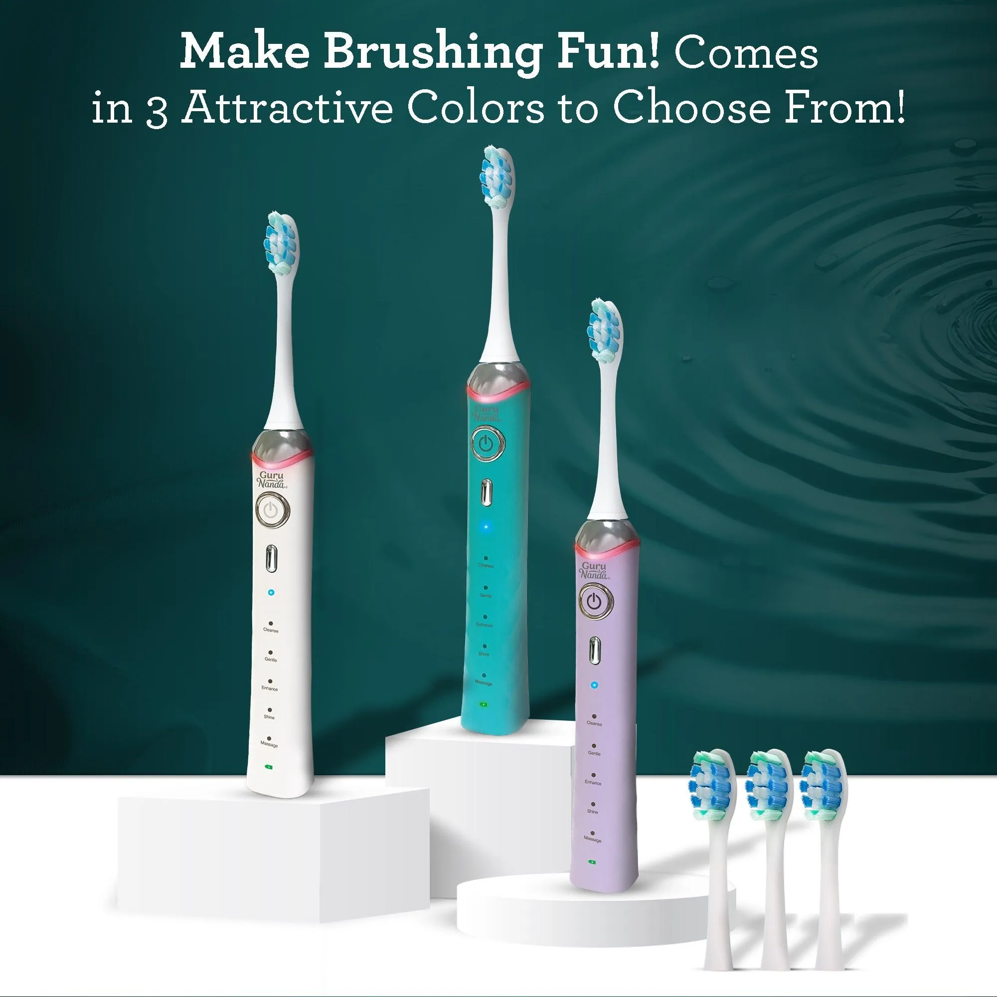 Pressure Sensor Sonic Toothbrush - Teal