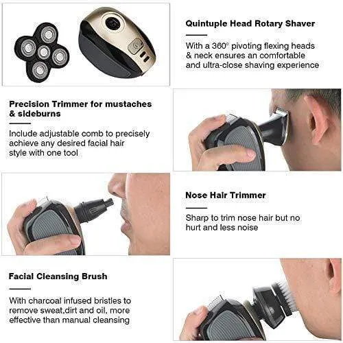 ProCut™ Bald Head Shaver 5-in-1 Electric Head Shaver & Grooming Kit