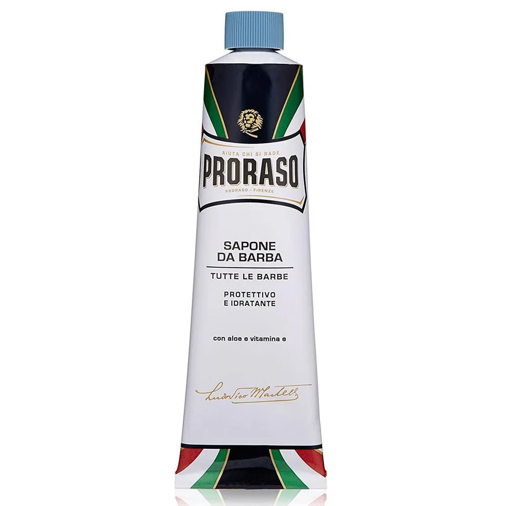 PRORASO SHAVING CREAM TUBE- ALOE VERA & VITAMIN E PROTECT